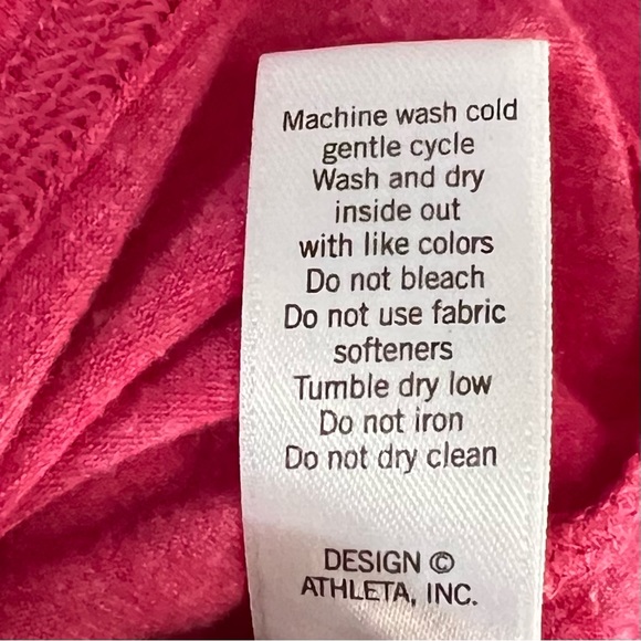 Athleta Top Embroidered Long Sleeve T-shirt Rouched Detail Heathered Dark Pink - Picture 8 of 11